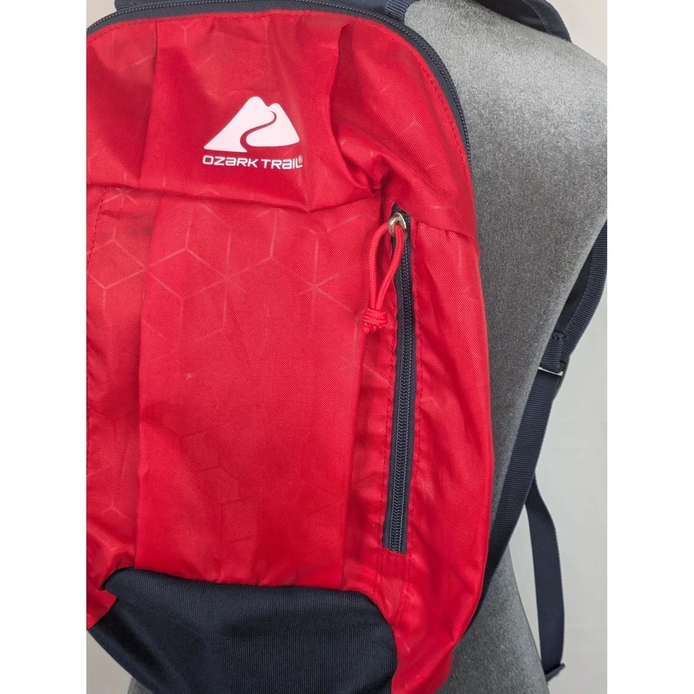 Ozark Trail 10L Day Pack Backpack Red Black Hiking School Travel Lightweight